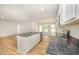 Eat in kitchen with granite counters, island, and stainless steel appliances at 41 W Emily Gardens Dr, Selma, NC 27576
