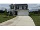 Two story home featuring a two car garage, black shutters, and concrete driveway at 43 Chloe Ct, Selma, NC 27576