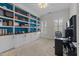 Bright office featuring custom built-in shelving and a functional workspace at 5928 Terrington Ln, Raleigh, NC 27606