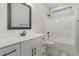 Bathroom featuring granite countertop and full tub with shower at 609 Tuscany Cir, Princeton, NC 27569