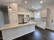 Modern kitchen with granite counters, stainless steel sink, and white cabinets at 702 Tuscany Cir, Princeton, NC 27569
