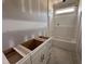 Bathroom showcasing a tub/shower and a vanity with drawers for storage at 76 Royal Ave, Selma, NC 27576