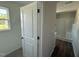Bathroom featuring modern finishes, a shower and vinyl flooring at 82 W Emily Gardens Dr, Selma, NC 27576