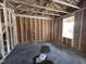 An unfinished interior view showcasing stud framing and windows ready for customization and design at 82 W Emily Gardens Dr, Selma, NC 27577