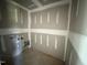 Unfinished laundry room ready to be equipped with your chosen appliances and features at 82 W Emily Gardens Dr, Selma, NC 27577