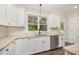 Beautiful kitchen with granite countertops, white cabinetry, and stainless steel dishwasher and sink at 87 Tee Dr, Selma, NC 27576
