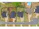 Aerial view of the home's lot, showing the fenced backyard and proximity to neighborhood amenities at 105 Jasper Creek Ct, Wilson's Mills, NC 27520