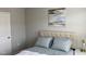 Comfortable bedroom showcasing a cozy bed with stylish bedding and modern decor at 1129 Kudzu St, Durham, NC 27713
