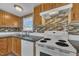 The kitchen features a laminate countertop and tile backsplash at 162 E Abbey Ct, Smithfield, NC 27577