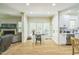 Bright dining area adjacent to the kitchen features hardwood floors and natural light at 1900 High Oaks Ln, Raleigh, NC 27606