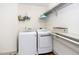Laundry room features modern washer and dryer at 200 Lincoln Ct, Raleigh, NC 27610