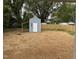 The backyard features a shed for extra storage at 207 Sallinger St, Knightdale, NC 27545