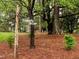 Kimberly Drive street sign amidst lush greenery and a wooded area, showcasing the neighborhood's serene setting at 21 Kimberly Dr, Durham, NC 27707