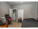 Functional bedroom with multiple doorways, providing flexibility and access to other areas of the home at 257 E Raleigh Blvd, Rocky Mount, NC 27801