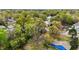 Picturesque overhead perspective of a home nestled among mature trees, showcasing a peaceful setting with convenient street access at 312 E Highland Ave, Rocky Mount, NC 27801