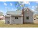 Back exterior showcasing vinyl siding and a brick chimney at 312 E Highland Ave, Rocky Mount, NC 27801