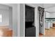 The image displays a stacked washer and dryer inside a closet at 312 E Highland Ave, Rocky Mount, NC 27801