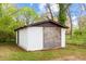 Exterior view of the outdoor storage shed at 312 E Highland Ave, Rocky Mount, NC 27801