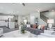 Spacious open concept living area with eat-in kitchen and cozy seating at 355 Fosterton Cottage Way, Raleigh, NC 27603