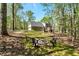 Spacious backyard features a fire pit and plenty of room for outdoor entertaining at 363 Dublin Dr, Sanford, NC 27330