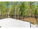 Scenic deck with black railings overlooking a lush green forest providing a serene outdoor space at 363 Dublin Dr, Sanford, NC 27330