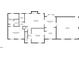 First floor plan featuring the layout of the primary bedroom, kitchen, living room, and garage at 363 Dublin Dr, Sanford, NC 27330