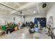 Spacious garage with ample storage and organization space; perfect for cars, tools, and hobbies at 396 Martins Mill Ct, Wendell, NC 27591