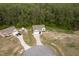 Aerial view of the property showcasing its location within a residential community surrounded by lush greenery at 40 Patricia S Vann Ct, Dunn, NC 28334