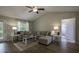 Inviting living room showcasing a vaulted ceiling, neutral color palette, and natural light at 40 Patricia S Vann Ct, Dunn, NC 28334