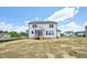 Exterior view of home with screened in porch, and spacious backyard at 420 Shelby Meadow Ln, Angier, NC 27501