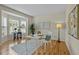This home office boasts hardwood floors, neutral paint, and ample natural light at 4709 Knights Arm Dr, Durham, NC 27707
