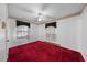 Bedroom featuring carpeted floors, a ceiling fan and a window at 711 Melanie St, Durham, NC 27704