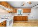 Kitchen features retro accents, ample counter space, and ample storage for modern convenience at 711 Melanie St, Durham, NC 27704