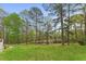 Lush backyard with mature trees and a tranquil pond, providing a serene natural setting and backyard views at 7336 Barham Hollow Dr, Wake Forest, NC 27587