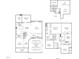 Detailed floor plan showcasing the layout of this multi-level home, including the kitchen, bedrooms, and garage at 800 Laurel Garden Way, Cary, NC 27513
