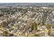 Expansive aerial view of a mature neighborhood with lush trees and meticulously maintained homes at 8308 Buck Crossing Dr, Durham, NC 27713