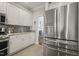 Kitchen with stainless steel refrigerator and appliances plus granite countertops at 8308 Buck Crossing Dr, Durham, NC 27713