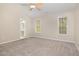 Spacious bedroom features fresh paint, new carpet, and an ensuite bathroom at 9332 Carley Cir, Garner, NC 27529