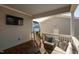 Enjoy this outdoor patio, with a sectional sofa, chair, coffee table, and TV at 109 Broadwater Dr, Wake Forest, NC 27587