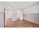 Bedroom featuring chair railing and wood floors at 109 Oak Rise Ln, Fuquay Varina, NC 27526