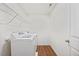 Functional laundry room equipped with modern washer and dryer units, plus storage at 109 Oak Rise Ln, Fuquay Varina, NC 27526