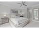 Cozy and bright bedroom with a ceiling fan at 109 Yorkchester Way, Raleigh, NC 27615