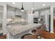 Beautiful kitchen features granite countertops, stainless steel appliances, and gray cabinetry at 1108 Cadence Ln, Durham, NC 27703