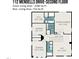 Second-floor layout displays bedrooms, bathrooms, laundry, walk-in closet and a loft at 112 Mendells Dr, Holly Springs, NC 27540