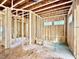 Room under construction showcases framing, window placement and the space's potential at 1218 Kingwood Dr, Raleigh, NC 27609