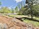 Large backyard with a mix of grass and dirt, ideal for landscaping and outdoor activities at 1218 Kingwood Dr, Raleigh, NC 27609