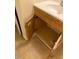 Bathroom sink and cabinet offers functional storage at 1431 Cherrycrest Dr, Durham, NC 27704
