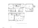 Detailed floorplan showing the layout of the home, including the placement of rooms and dimensions at 1726 Wimberly Rd, Apex, NC 27523