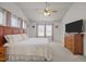 A spacious main bedroom with vaulted ceilings, neutral decor, and natural light at 1728 Fern Hollow Trl, Wake Forest, NC 27587