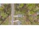Aerial view of the home, highlighting its location and landscaped yard with patio and gazebo at 190 Alcock Ln, Youngsville, NC 27596